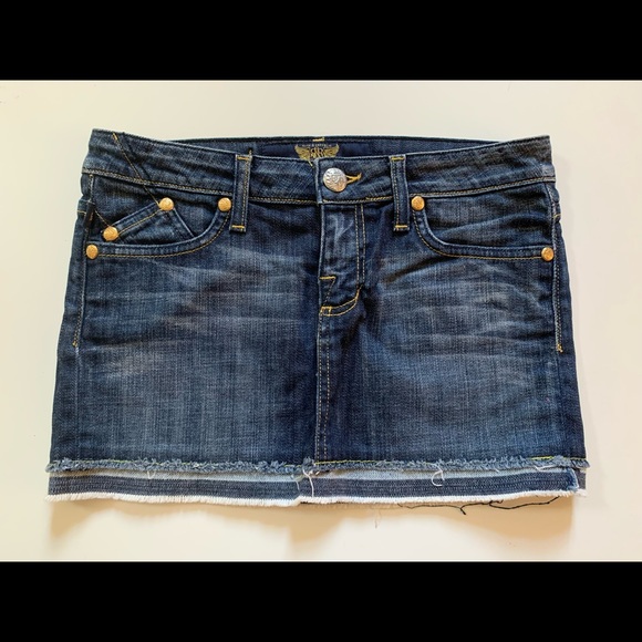 RARE Auth Rock & Republic denim mini skirt 24 - Picture 2 of 6